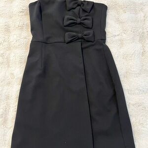 AQUA Black Elegant Mini Dress